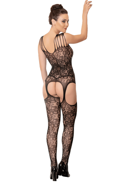 Lingerie Preta com Liga e Meia 7/8 - Carol